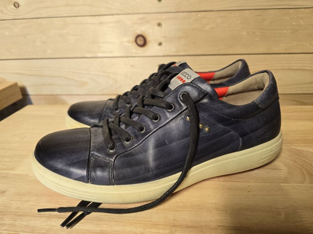 ECCO Men's Golf Street Hydro Shoes With Laces Color Blue/Orange EU42 US 9 Used